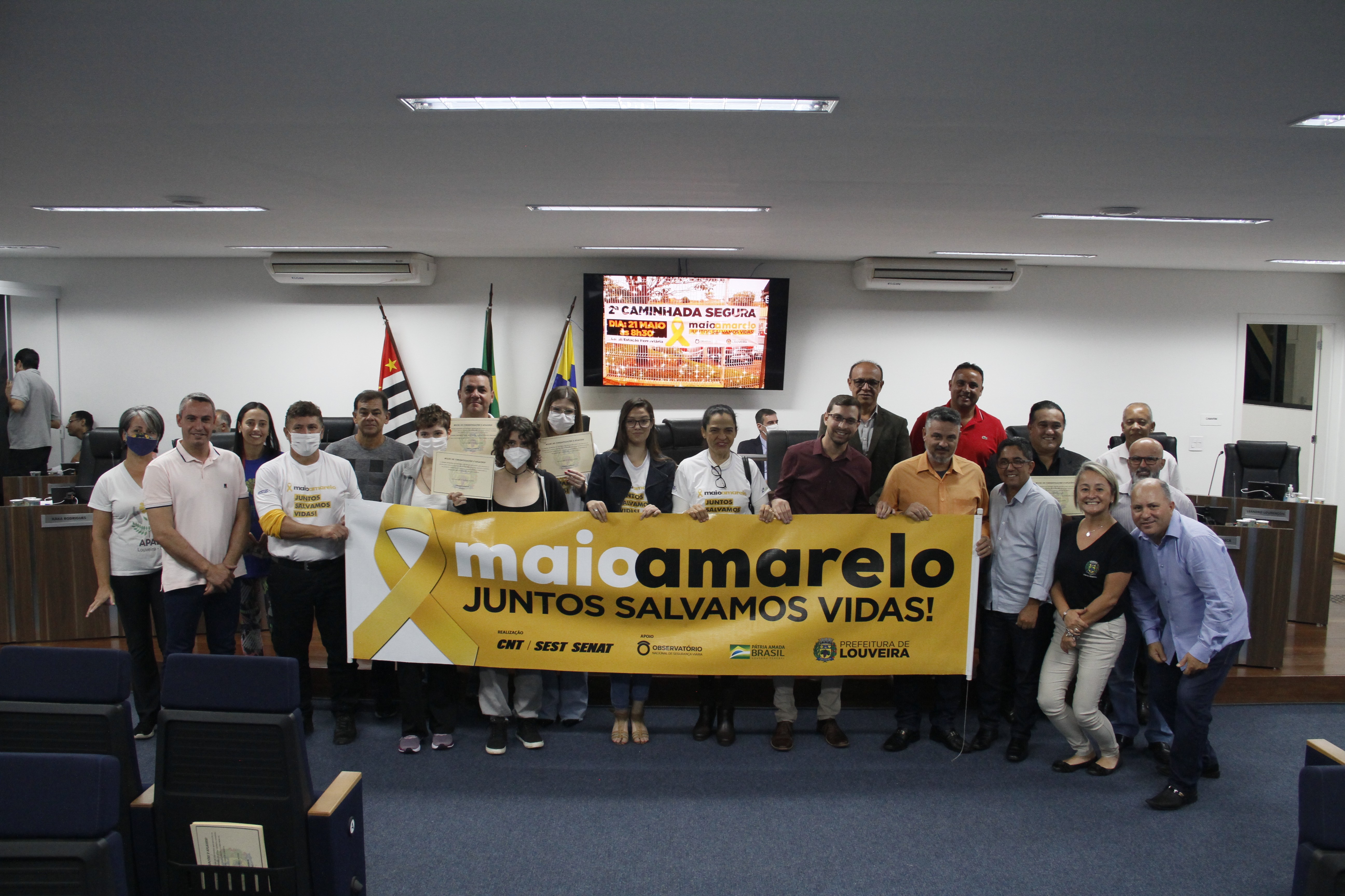 Moção do vereador Leandro homenageia a 2ª Caminhada Maio Amarelo